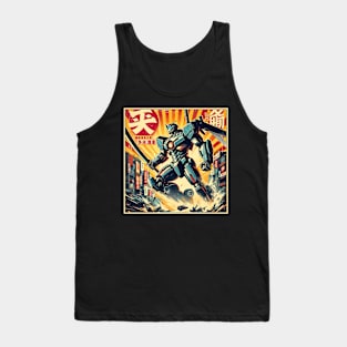 Retro Robot Action Tank Top